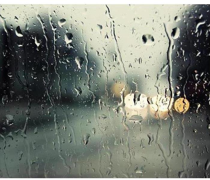 rain water on a window